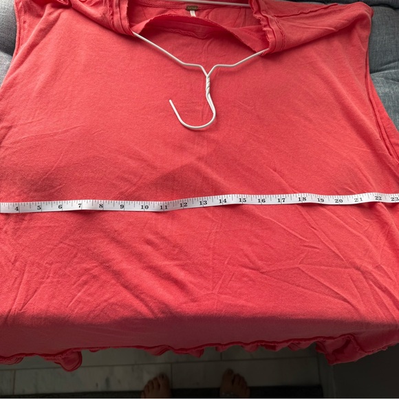 Free People Vibrant Coral Ruffle Tunic - Picture 8 of 8